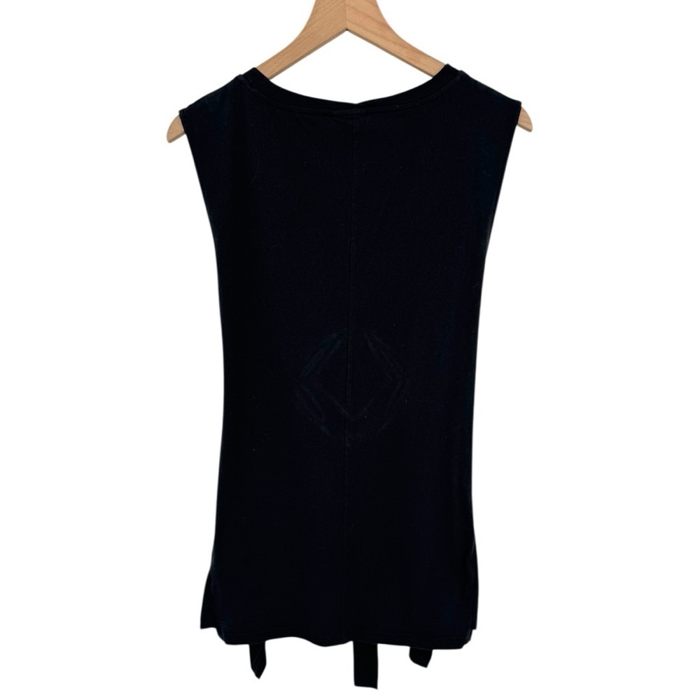 Varley Napa Tank Top Black Pima Cotton Tie Waist Size L - Picture 7 of 14